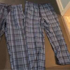 Nautica Men's Navy and Gray Plaid Jogger Pants
